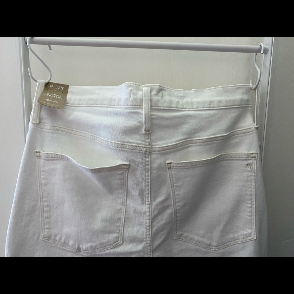 Madewell High Rise Straight Leg Jean White 32T